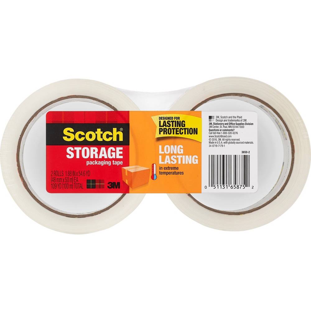 Scotch Mailing & Storage Tape, 2 Ct