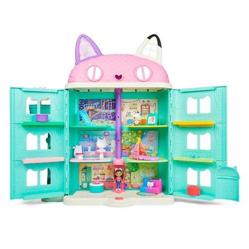 Gabby's dollhouse gabby's dollhouse, purrfect dollhouse avec 2 figurines  jouets, 8 meubles, 3 accessoires, 2 boîtes su - gabby's purrfect dollhouse  (1 set), Delivery Near You