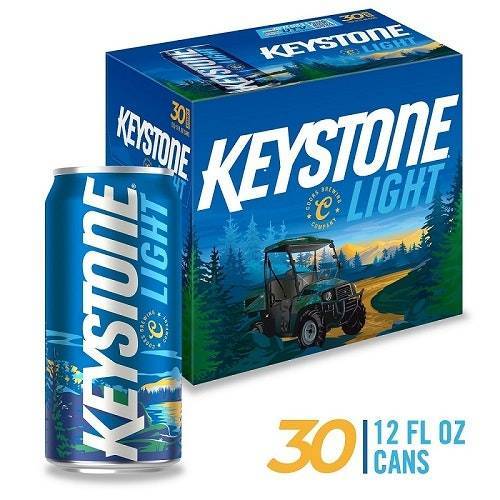 Keystone Light American Lager Beer (30x 12oz cans)