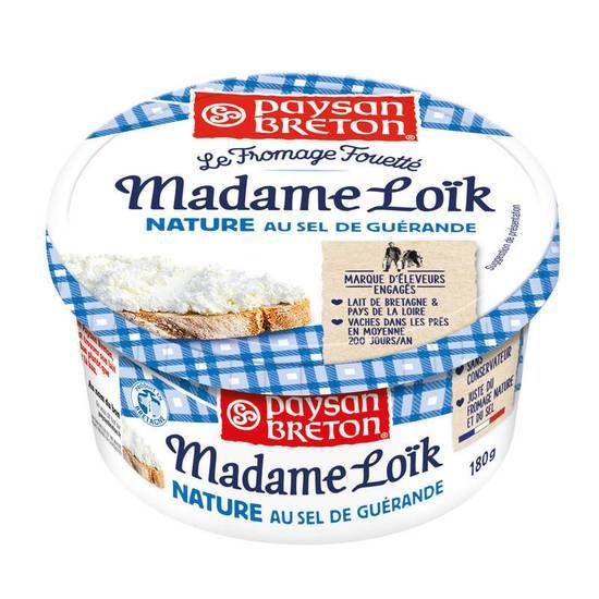 Paysan Breton Fromage fouetté - Madame Loik - Nature au sel de Guérande 180g