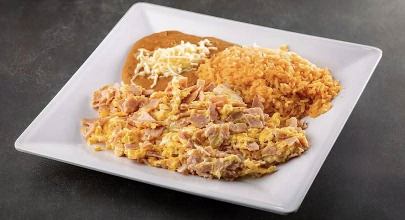 Eggs Scrambled with Diced Ham