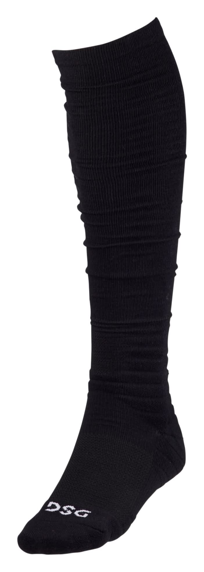 DSG 2-Pack Football Scrunch Socks (Pure Black, M)