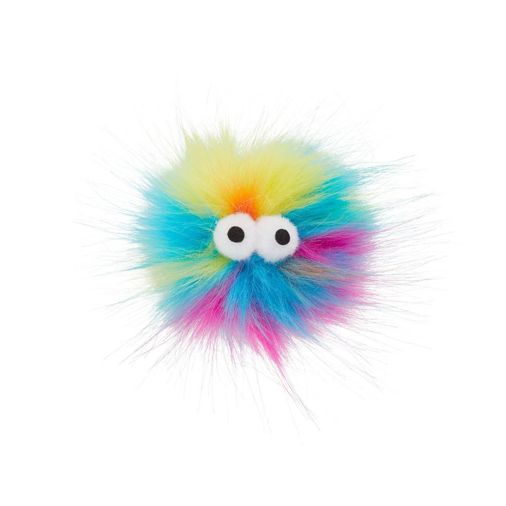 Whisker City Fuzzy Friend Ball Cat Toy, Multi Color