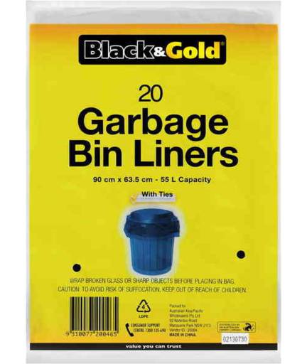 Black Gold Garbage Bag
