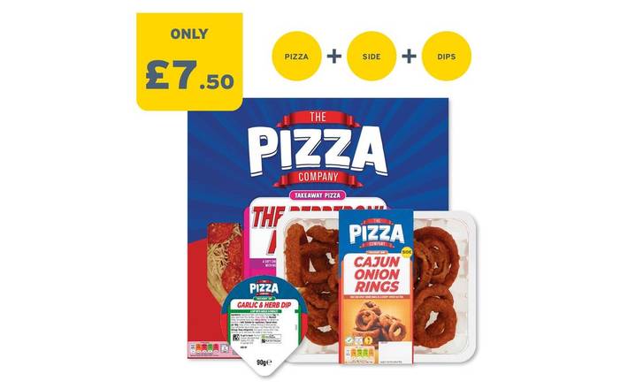 £7.50: The Pizza Company Bundle (Pizza + Side + Dip)