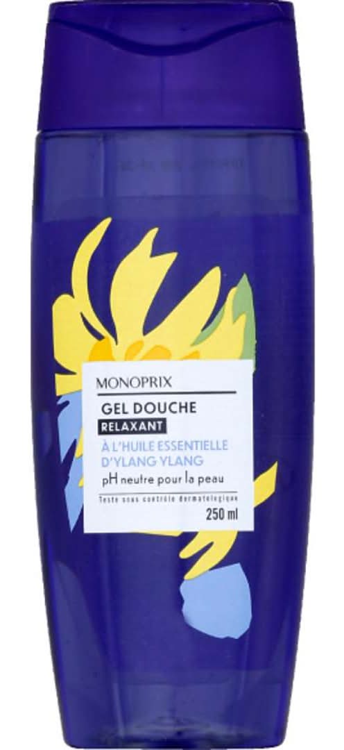 Monoprix - Gel douche relaxant à l'huile essentielle d'ylang ylang (250ml)