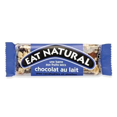 Barre céréales cacahuètes choco lait EAT NATURAL - la barre de 45g