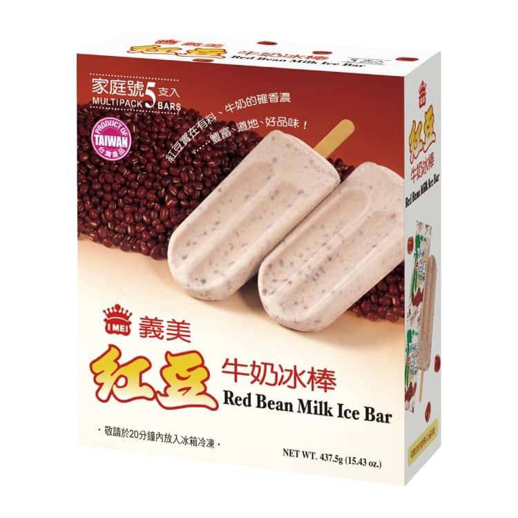 義美紅豆牛奶冰棒 5支/盒#832931