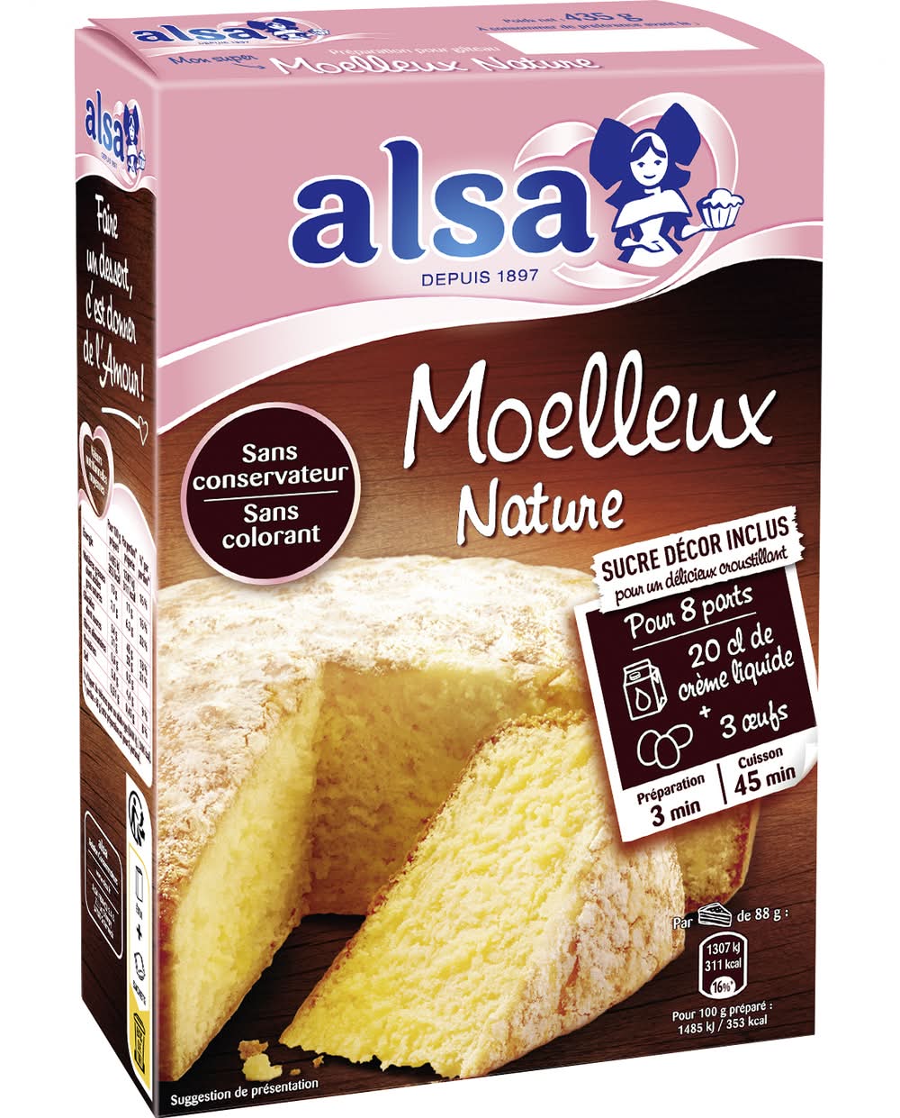 Alsa - Gâteau moelleux nature (435g)