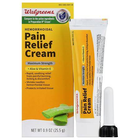 Walgreens Hemorrhoidal Maximum Strength Pain Relief Cream