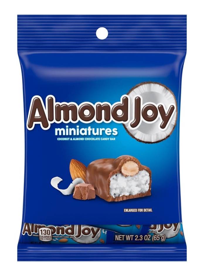 Almond Joy Miniatures Candy Bar, Coconut-Chocolate (2.3 oz)