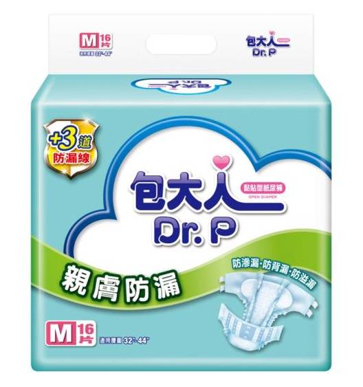 包大人成人尿布-親膚防漏-M16片 #155113