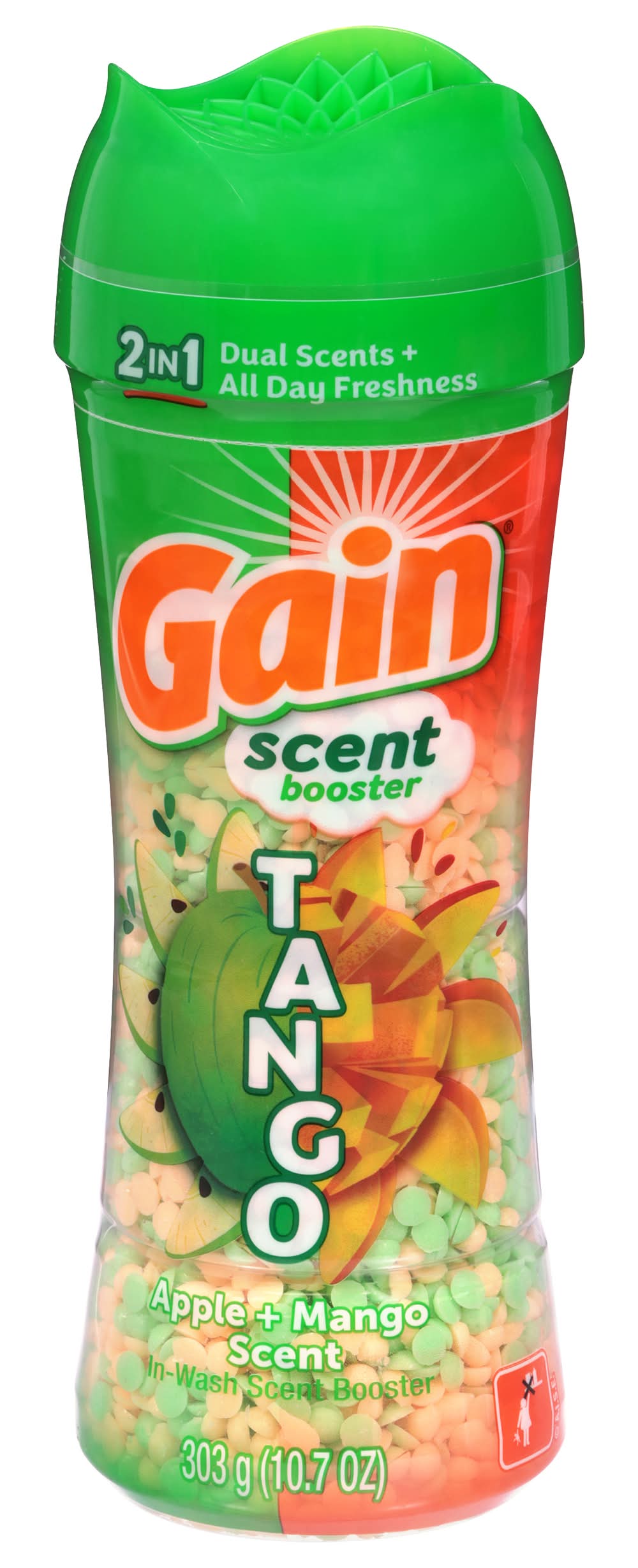 Gain Tango 2-in-1 Laundry Scent Booster Beads, Apple-Mango (10.7 oz)
