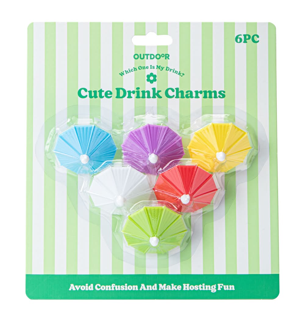 Cute Drink Charm 6-Piece Umbrella