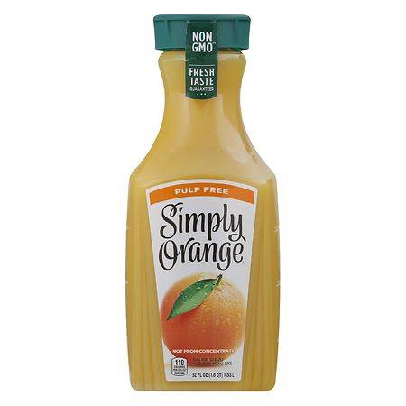 Simply Juice, Orange, Pulp Free - 52.0 oz