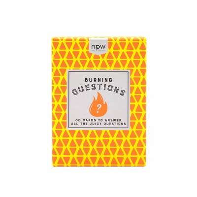 100ct Burning Questions Card Game: NPW Creative Thinking Party Game for Kids & Adults, 2+ Players, Includes Cards