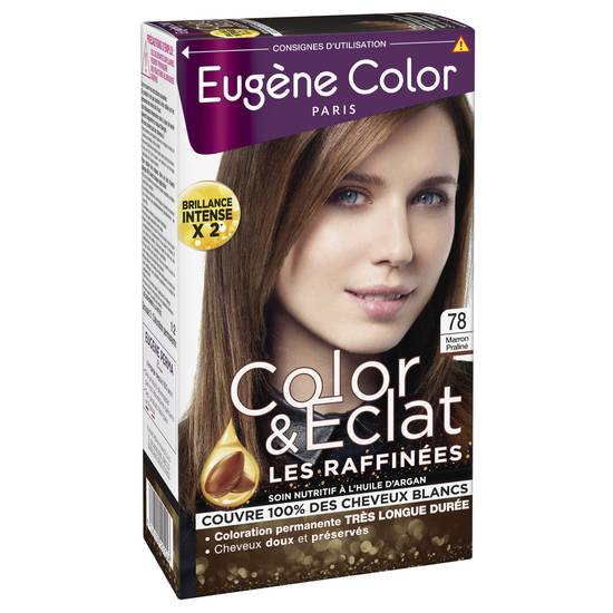 Eugène Color - Eclat n°78 marron praline coloration permanente les raffinées (2 pièces)