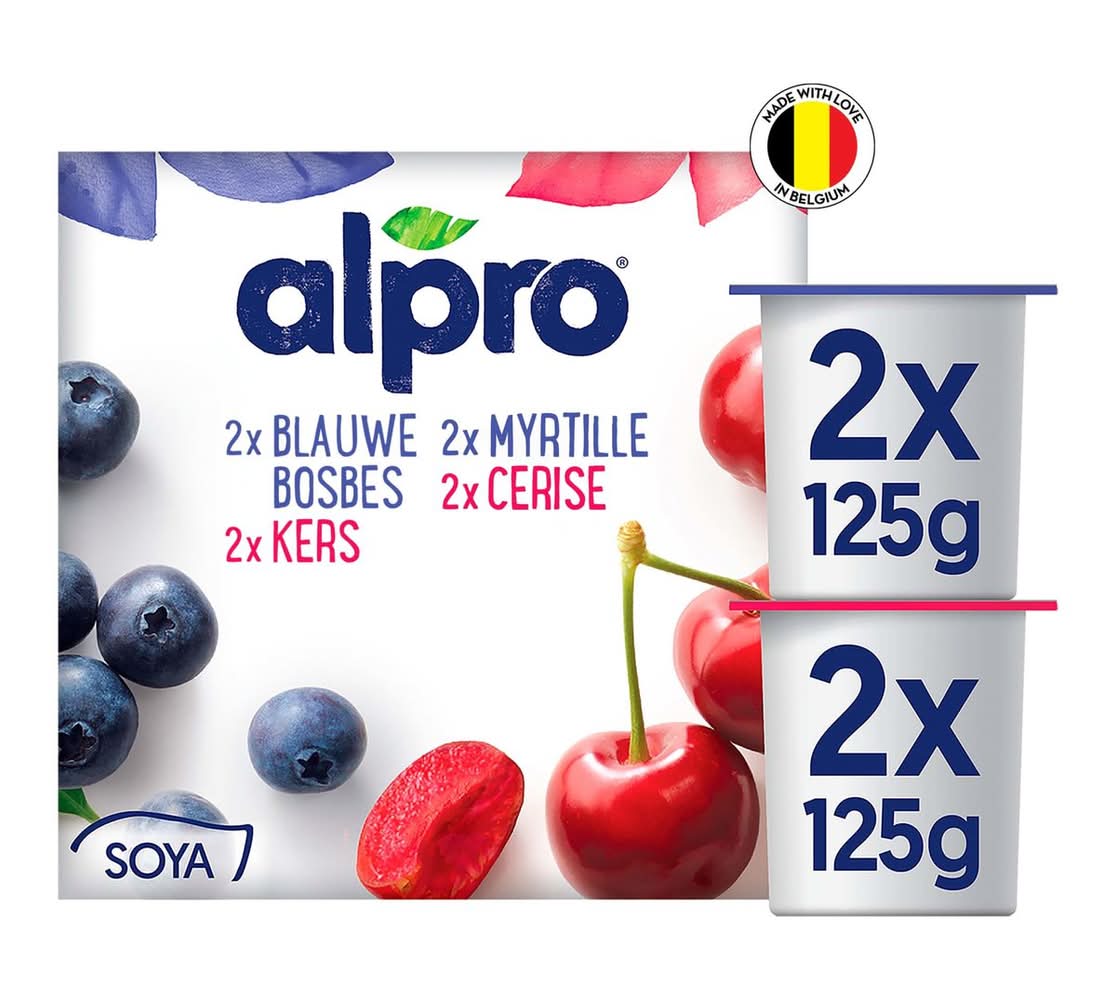 Alpro Myrtille Cerise 4 x 125 g