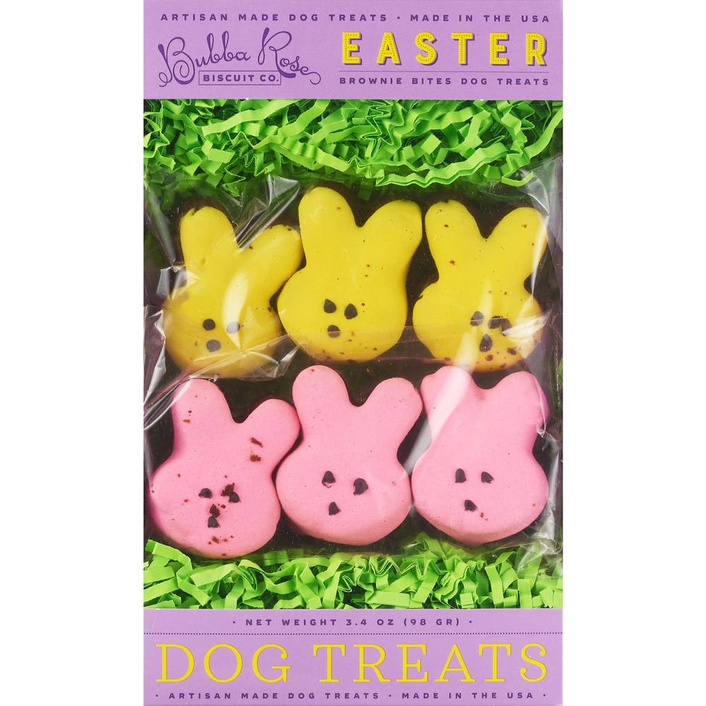 Bubba Rose Biscuit Co. Easter Brownie Bites Dog Treats, 6 Ct