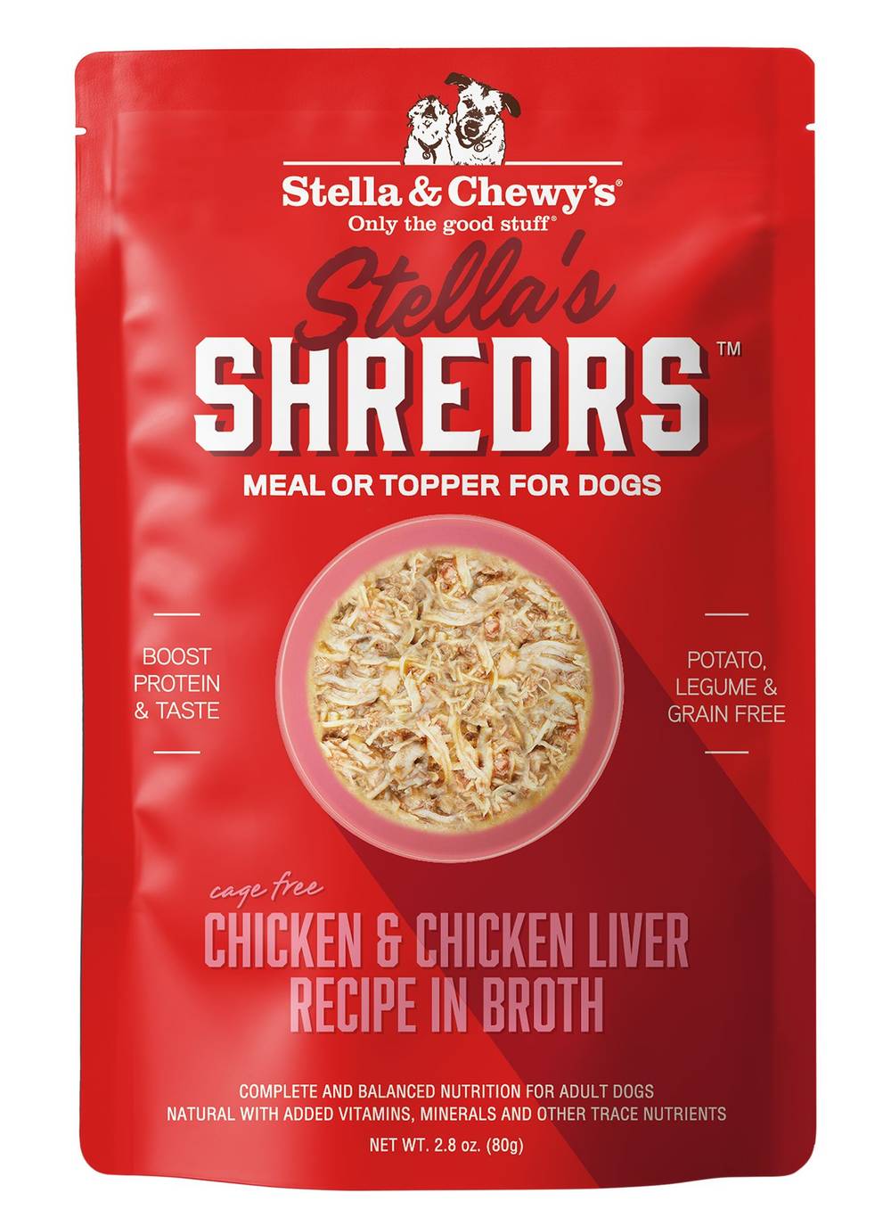 Stella & Chewy's Shredrs Chicken Recipe in Broth Dog Food (2.8 oz)