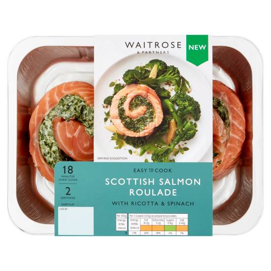 Waitrose & Partners Easy To Cook Scottish Salmon Roulade With Ricotta & Spinach