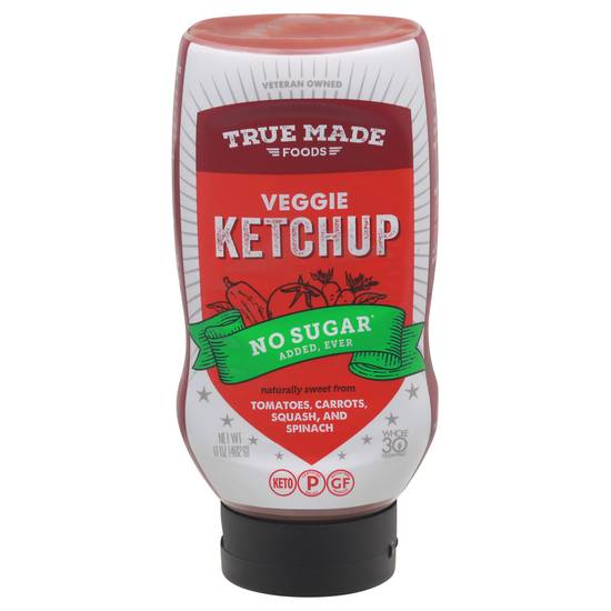 True Made Foods No Sugar Added Veggie Ketchup