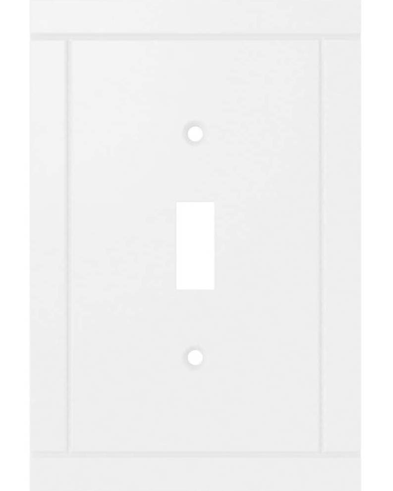Hampton Bay Belfast 1-Gang Light Switch/Toggle Wall Plate, Pure White