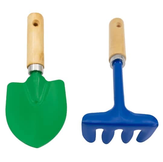 Creatology Spring Shovel & Rake 5+ Years, Green/Blue (2 ct)