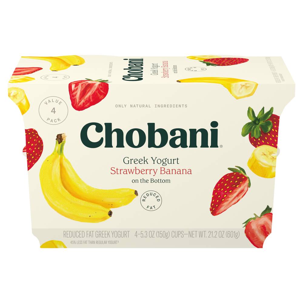 Chobani Strawberry Banana on the Bottom Greek Yogurt