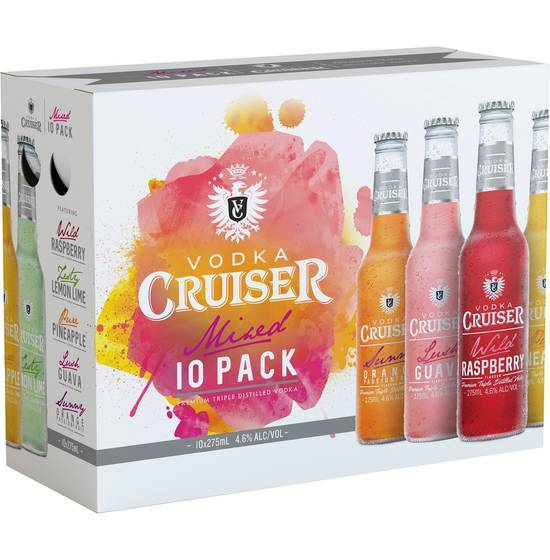 Vodka Cruiser Mixed Pack Bottle 275ml (10 Pack)