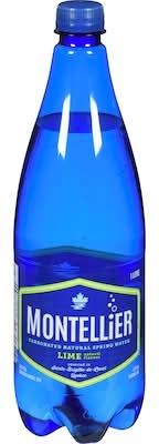 Montellier eau de source naturelle gazeuse - carbonated natural spring water (1 l) (citron vert)