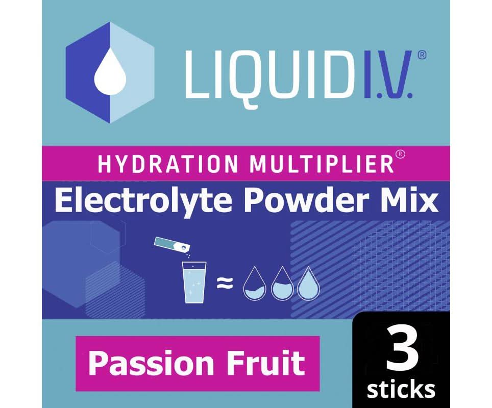 Liquid I.V. Passion Fruit, Hydration Multiplier Electrolyte Powder Mix (3 pack)