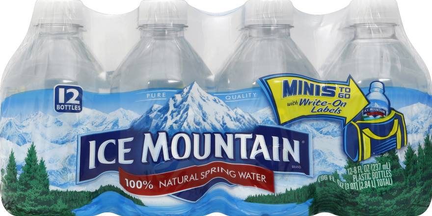 Ice Mountain Natural Spring Water Minis (12 x 8 fl oz)