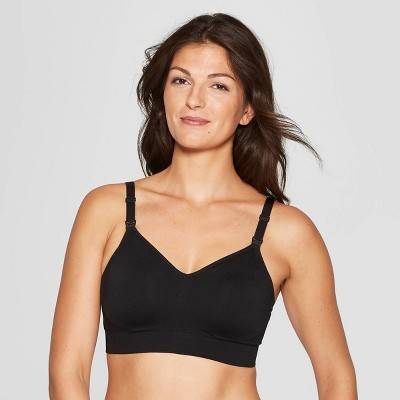 Auden Women's Nursing Seamless Bra, Xl, Black