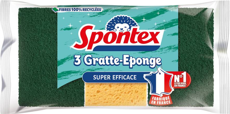 Spontex - Eponges grattantes super efficaces (3 pièces)