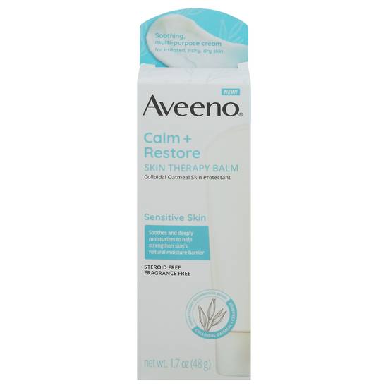 Aveeno Calm + Restore Skin Therapy Balm For Sensitive Skin Face Moisturizer