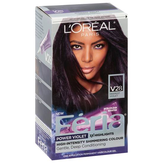 L'oréal Feria Deepest Violet V28 Permanent Haircolour Gel