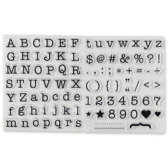 Typewriter Alphabet Clear Stamps By Recollections