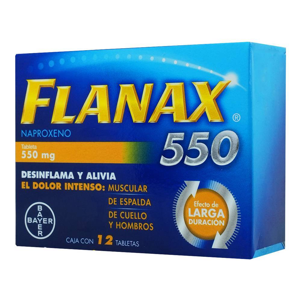 Bayer flanax naproxeno tabletas 550 mg (12 un)