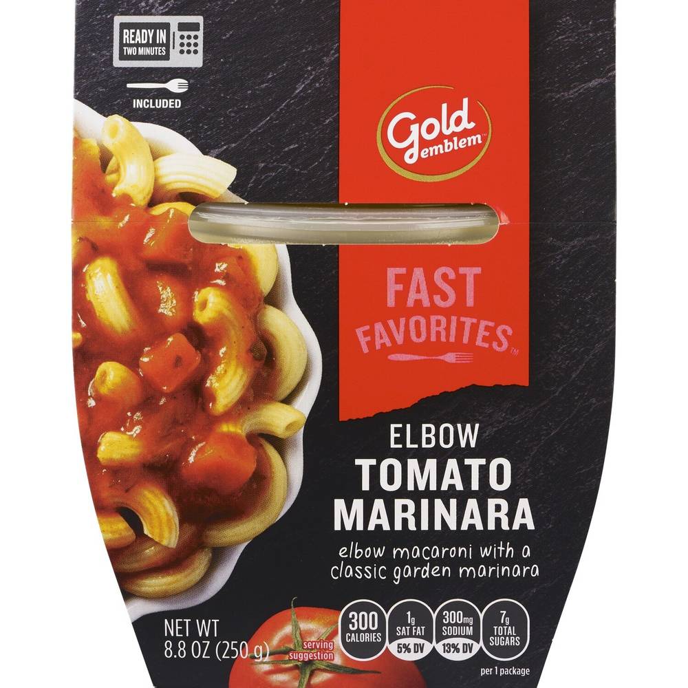 Gold Emblem Fast Favorites Elbow Tomato Marinara Sauce Pasta, 8.8 Oz