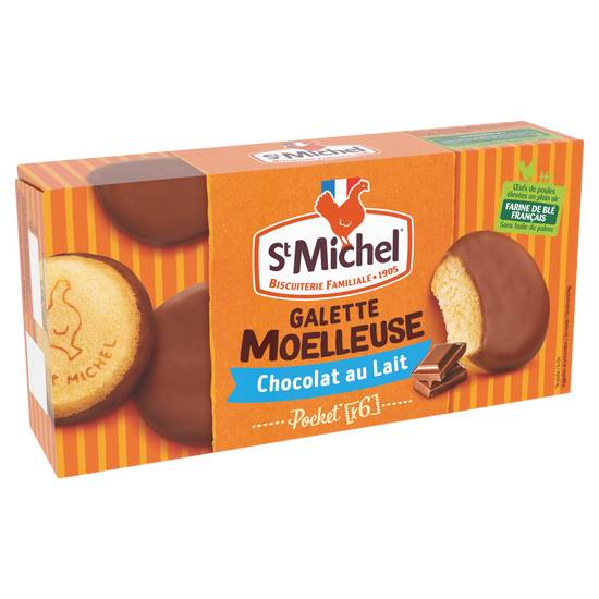 St Michel - Galettes moelleuses chocolat au lait (6 pièces)