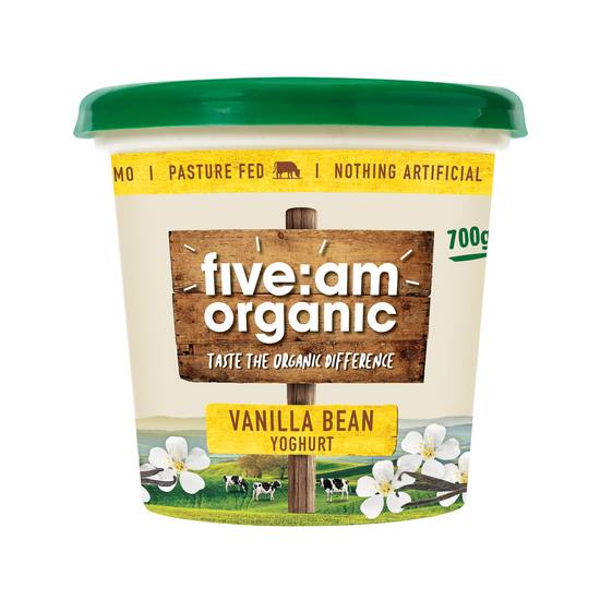 Five:am Organic Vanilla Bean Yoghurt 700g