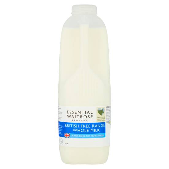 Essential Waitrose & Partners British Free Range Whole Milk (946 ml)