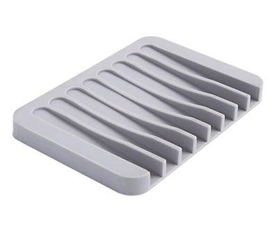 Kenney Freestanding Silicone Soap Dish (4.5 x 3 inches/gray)