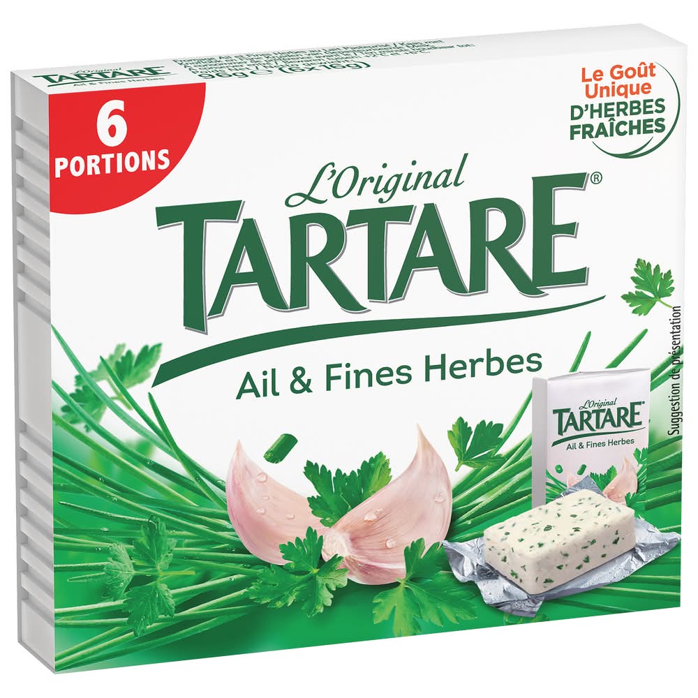 Tartare - Fromage à tartiner, ail-fines herbes (6 x 16g)