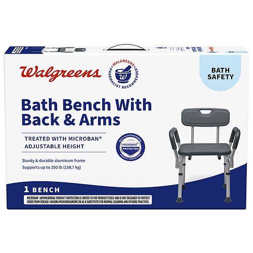 Walgreens Bath and Shower Chair with Arms - 1.0 ea
