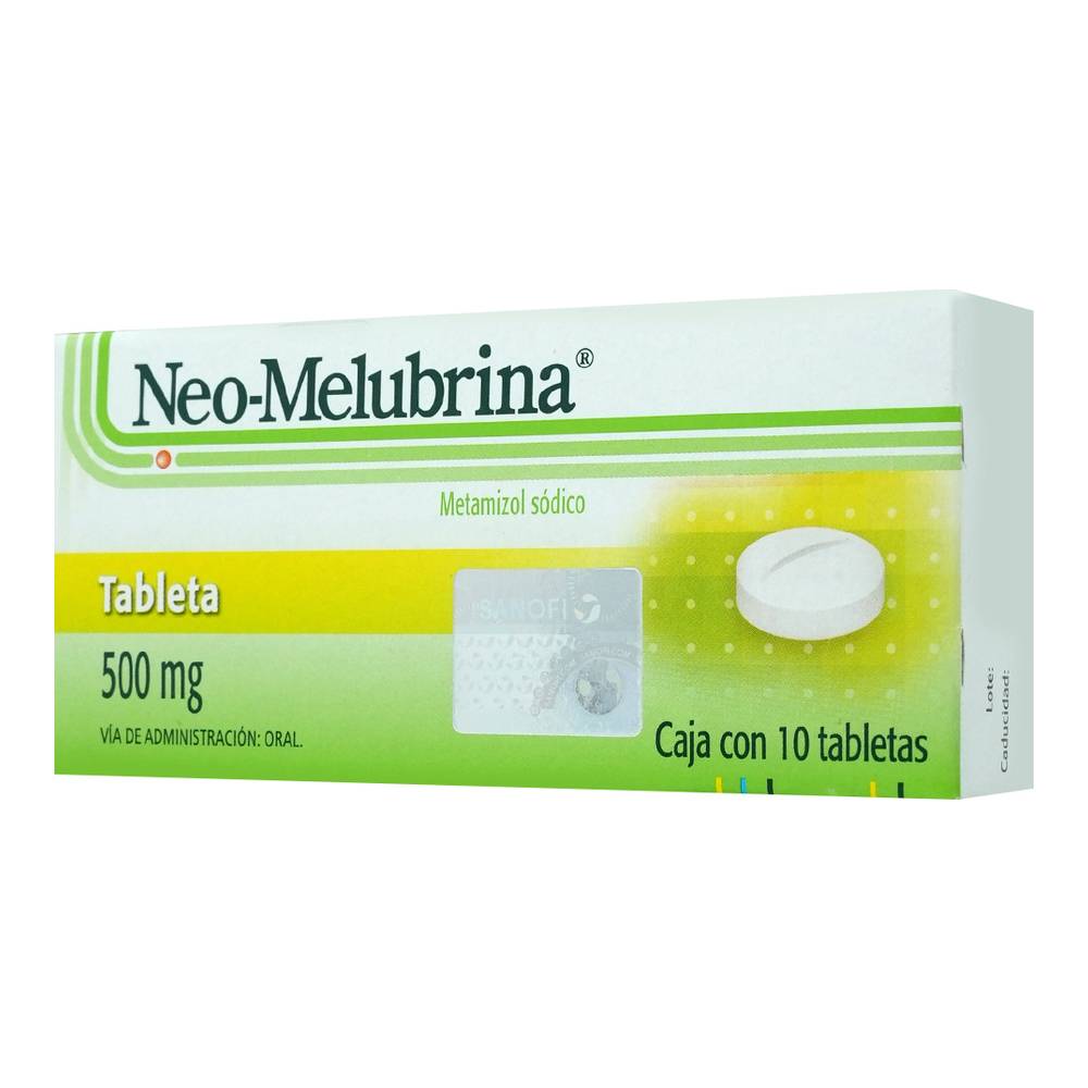 Neo-melubrina metamizol sódico tabletas 500 mg (10 piezas)