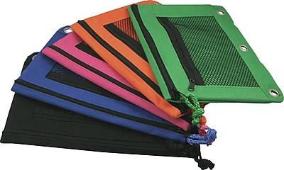 Staples® Zipper Canvas Pouch, Assorted Colors (40413-CC/39555)
