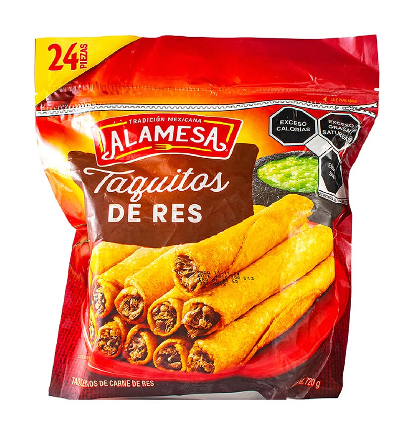 Alamesa · Taquitos rellenos de res (24 un)