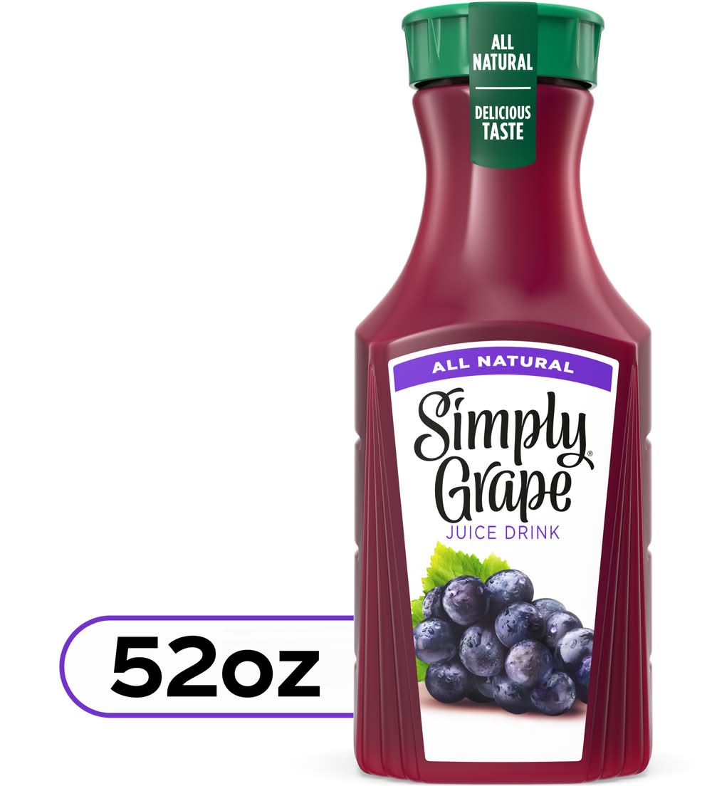 Simply All Natural 100% Juice Drink, Grape (52 fl oz)